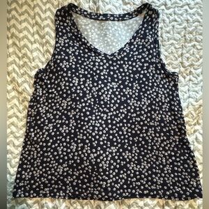 Floral Navy Tank